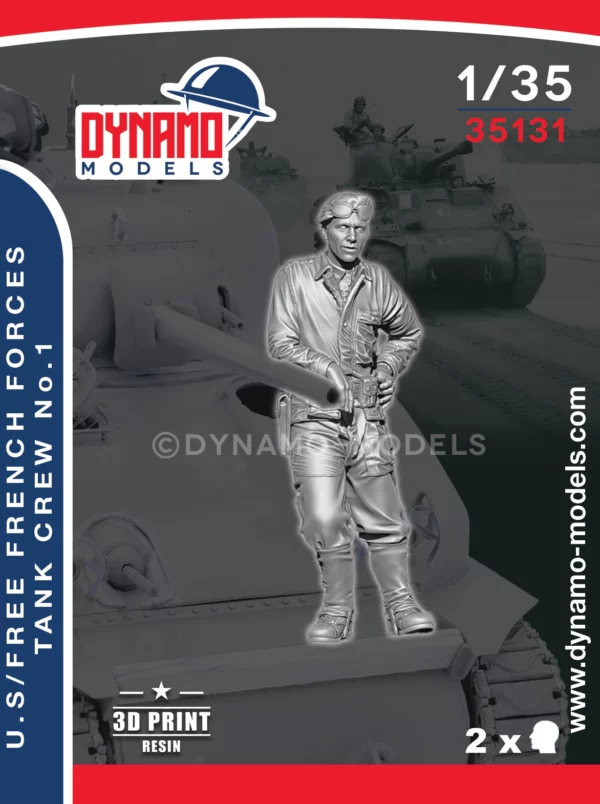 1/35 u.s/free french forces tank crew no.1 dynamo models figure