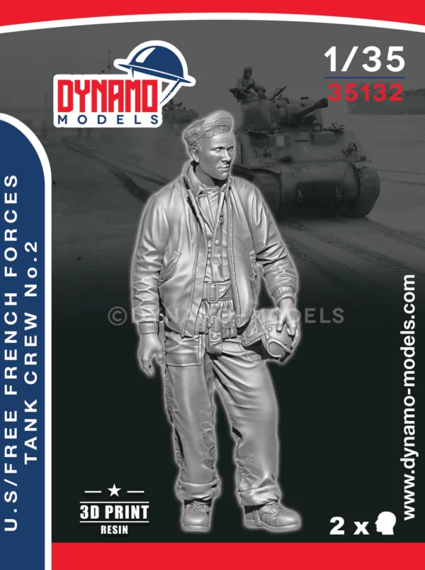 1/35 u.s/free french forces tank crew no.2 dynamo models figure