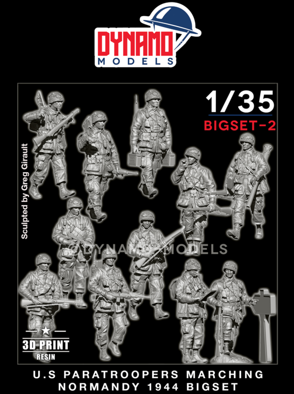 1/35 u.s paratroopers marching normandy 1944 big set