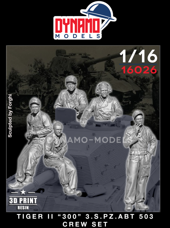 1/16 tiger II 300 s.pz.abt.503 crew set figure dynamo models