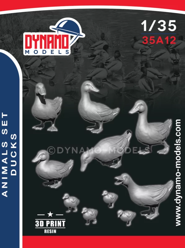 1/35 animals serie ducks 3d print dynamo models