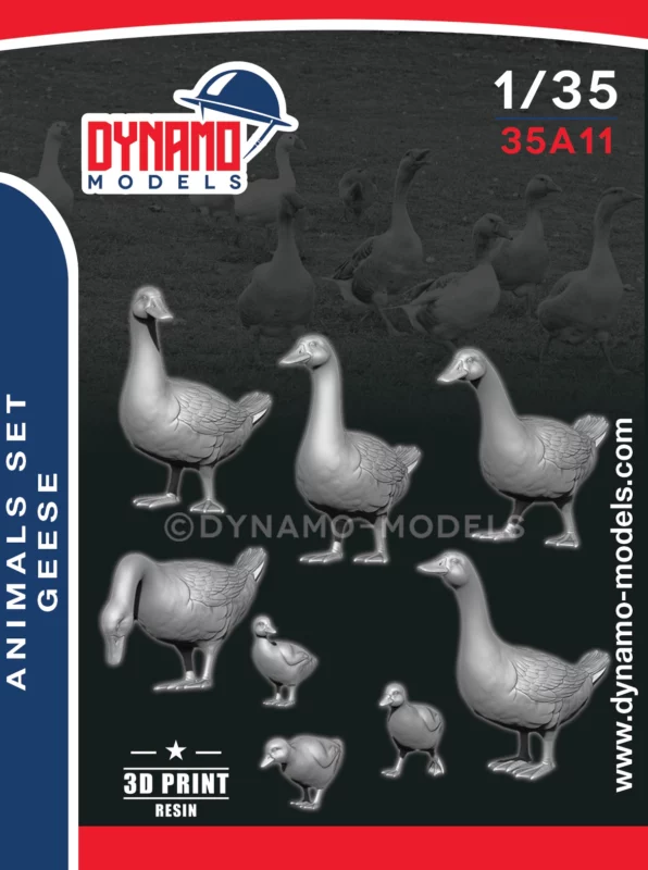 1/35 animals serie geese 3d print dynamo models