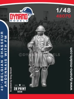 1/48 belgian chasseur ardennais with fm 3d print by dynamo models