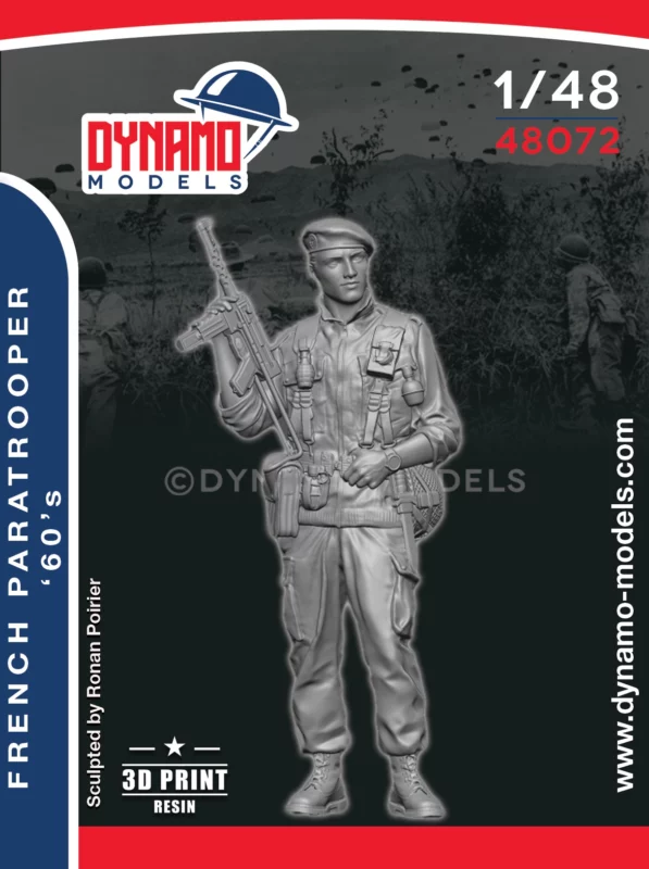 1/48 french paratrooper 60s dynamo models figure