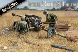 das werk 16020 1/16 german 7.5cm pak40 mid/late 2in1 plastic model kit