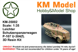 km model 1/35 leichter schutzenpanzerwagen p-107 u-304 (f)