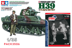 special pack hotchkiss h39 tamiya and french tankers set 1/35