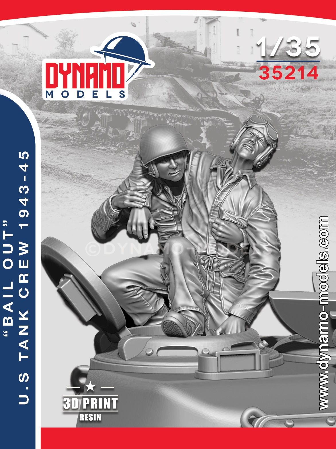 1-35-u-s-tank-crew-1943-45-bail-out-set-2 1/35 U.S Tank Crew 1943-45 "Bail Out" Set 2 Dynamo Models