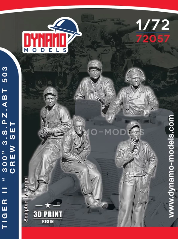 1/72 tiger II 300 s.pz.abt.503 crew set dynamo models resin figures
