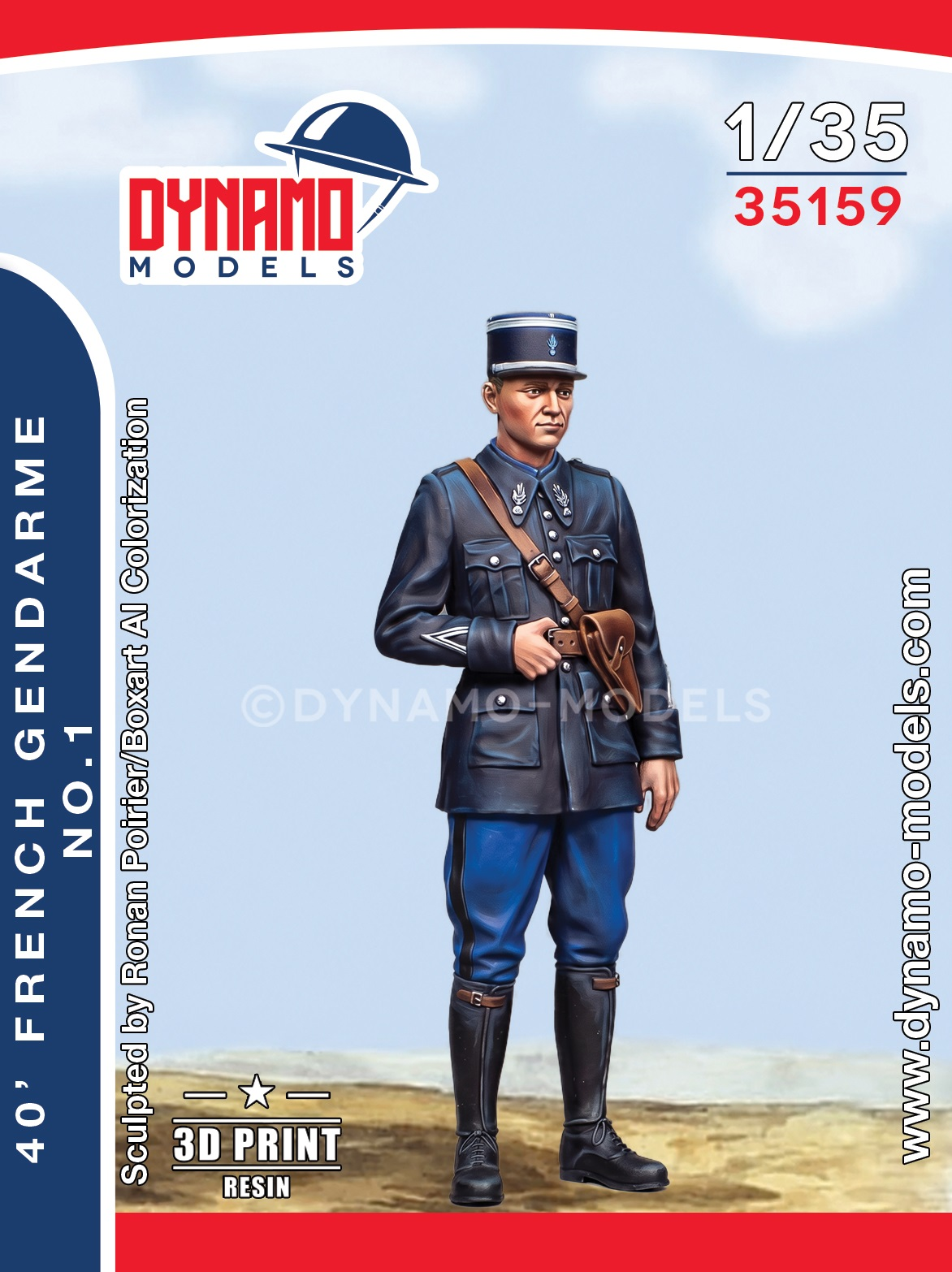 1-35-40-french-gendarme-no-1 1/35 40’ French Gendarme No.1 - Image 1