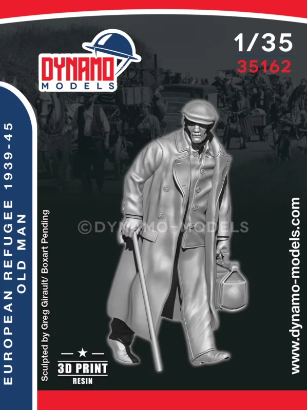 1/35 civilian refugee man dynamo models figure
