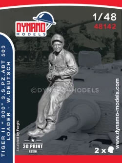 1/48 tiger II 300 s.pz.abt 503 loader w.Deutsch 3d print figure dynamo models