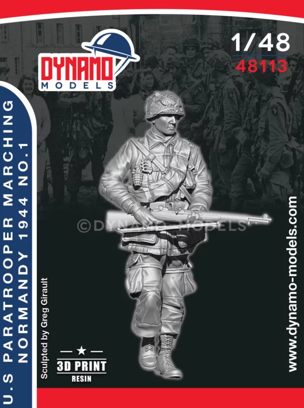 1/48 U.S Paratrooper ‘’Rifleman’’ Marching (Normandy 1944) No.1 - Image 1