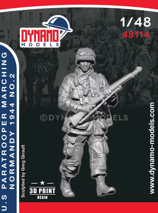 1/48 U.S Paratrooper ‘’Rifleman’’ Marching (Normandy 1944) No.2 - Image 1