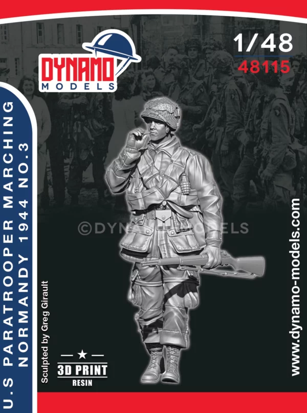 1/48 U.S Paratrooper ‘’Rifleman’’ Marching (Normandy 1944) No.3 - Image 1