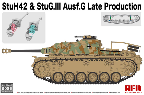 rye field model 5086 1/35 stuh42 stug III ausf g late production