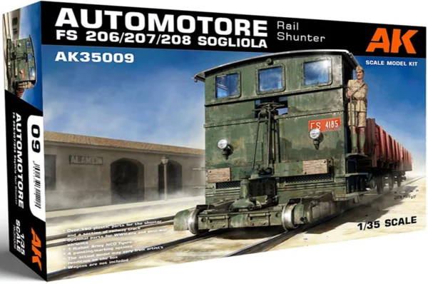 ak interactive 35009 1/35 automotore fs 206 207 208 sogliola rail shunter scale model