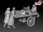 civilian refugee family with cart 4 dynamo models figures