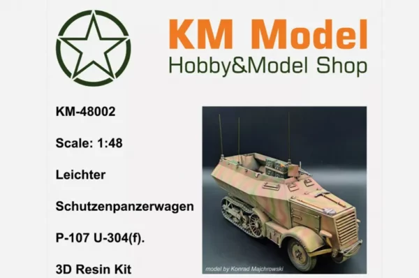 km model 1/48 leichter schutzenpanzerwagen p107 u304f