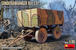 miniart 35487 1/35 sonderanhanger ost 1,5t german cargo trailer scale model