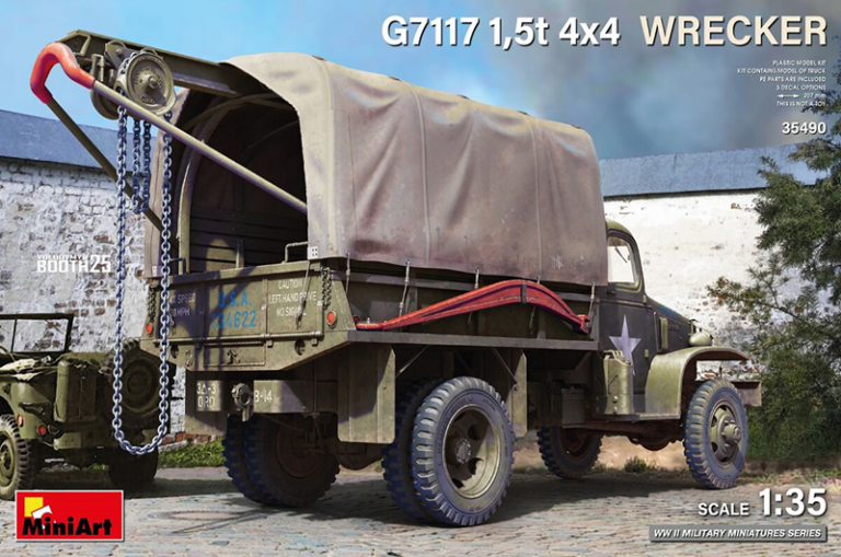 miniart 35490 1/35 g7117 15t 4x4 wrecker scale model