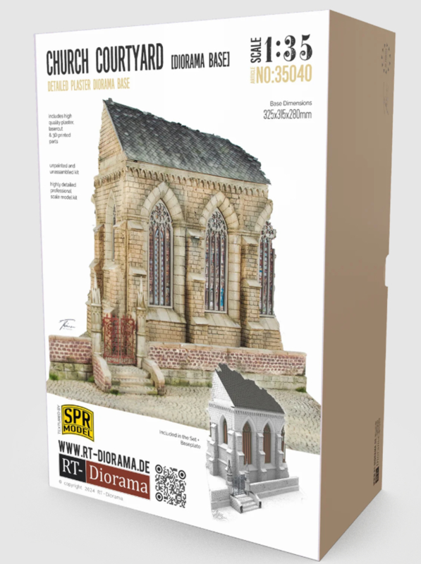 rt diorama 35040 1/35 church courtyard