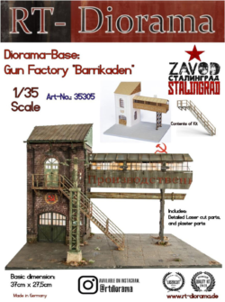 rt diorama 35305 1/35 gun factory barrikaden
