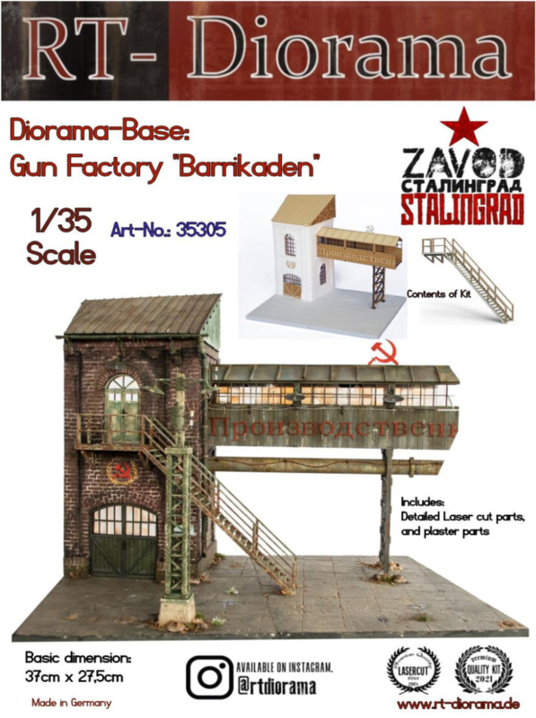 rt diorama 35305 1/35 gun factory barrikaden