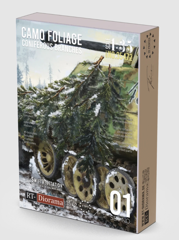rt diorama 35472 1/35 coniferous branches