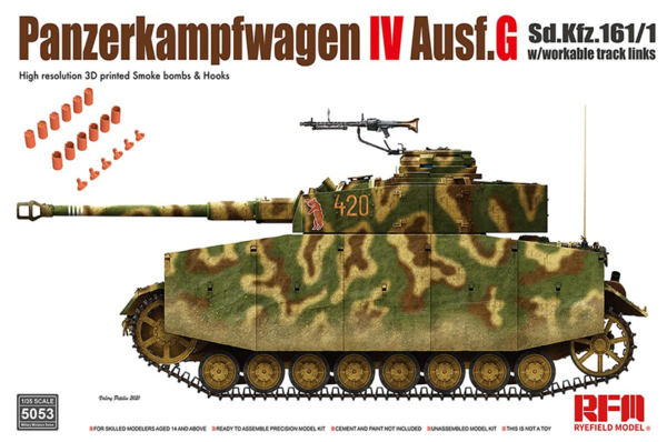 rye field model 5053 1/35 panzer IV ausf.g late with with workable track links