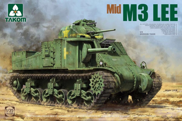 takom 2089 1/35 mid m3 lee us medium tank scale model