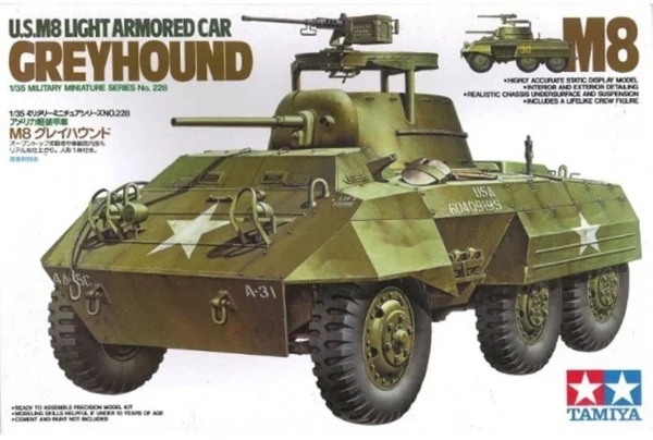 tamiya 35228 1/35 u.s m8 light armored car greyhound