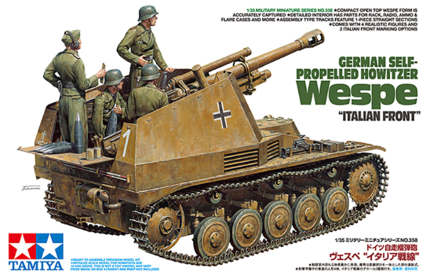 tamiya 35358 1/35 german self propelled howitzer wespe italian front