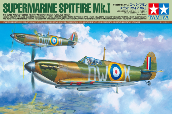 tamiya 61119 1/48 supermarine spitfire mk.i