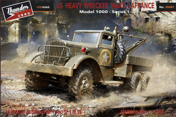 thunder model 35009 1/35 us heavy wrecker ward lafrance model 1000 series 1 scale model