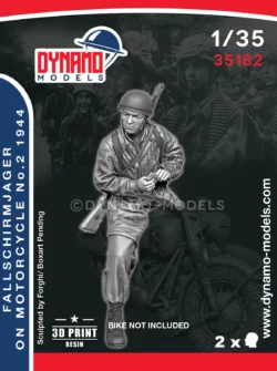 1/35 fallschirmjager on motorcycle no.2 normandy 1944 dynamo models figure