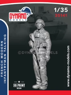 1/35 french modern infantryman talking scale model figure dynamo models