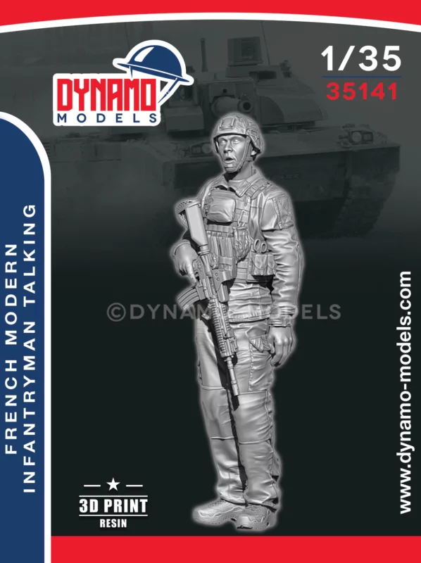 1/35 french modern infantryman talking scale model figure dynamo models