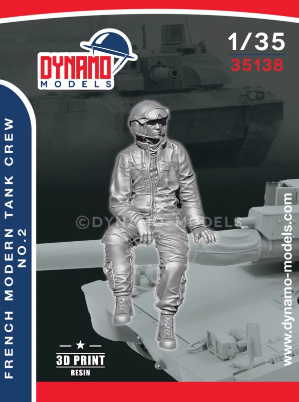 1/35 french modern tank crew no.2 scale figure dynamo models