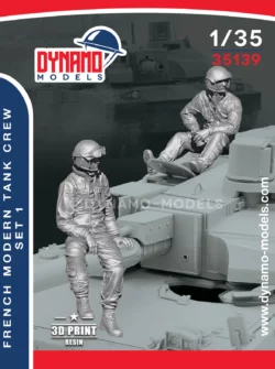 1/35 french modern tank crew set 1 scale figure dynamo models