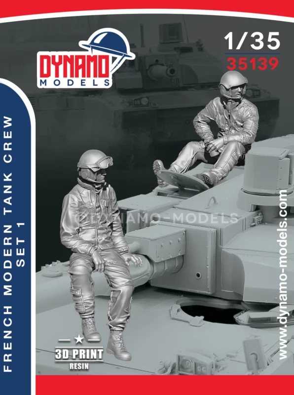 1/35 french modern tank crew set 1 scale figure dynamo models