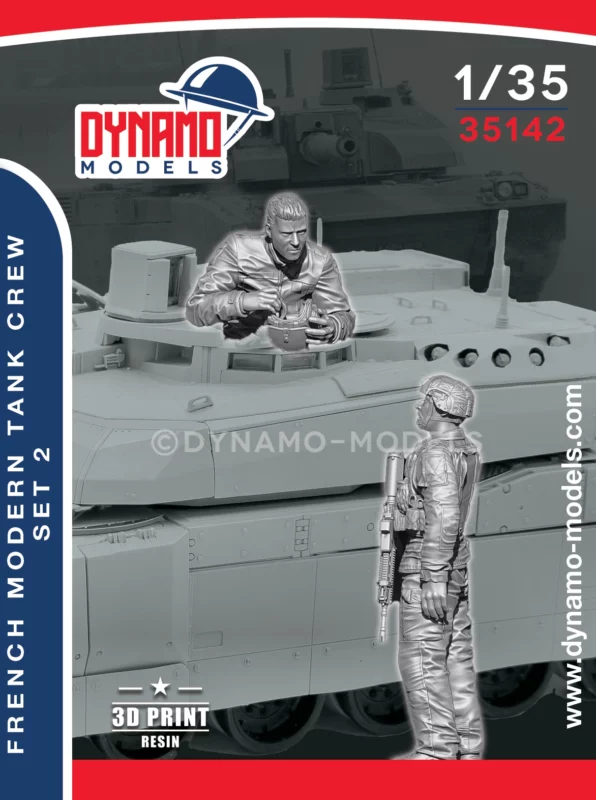 1/35 french modern tank crew set 2 scale model dynamo models