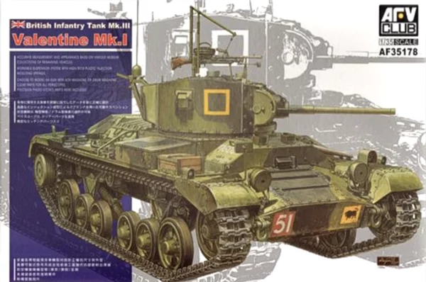 AFV Club 35178 – 1/35 Valentine Mk.I British Infantry Tank Mk.III