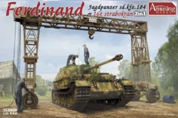 Amusing Hobby 35A030 – 1/35 Ferdinand Jagdpanzer Sd.kfz 184 (full interior) & 16t strabokran