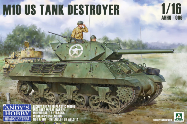 andys hobby headquarter 1/16 m10 us tank destroyer scale model kit