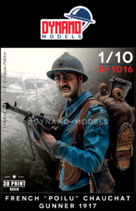 1/10 bust french poilu chauchat gunner 1917 dynamo models