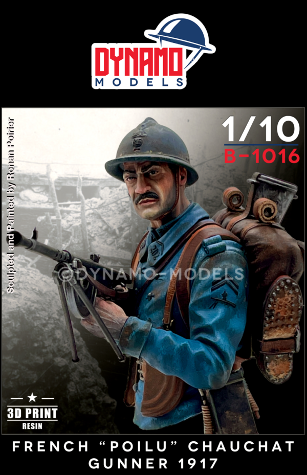 1/10 bust french poilu chauchat gunner 1917 dynamo models