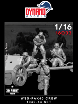 1/16 wss pak40 crew 1942-44 set resin figure by dynamo models