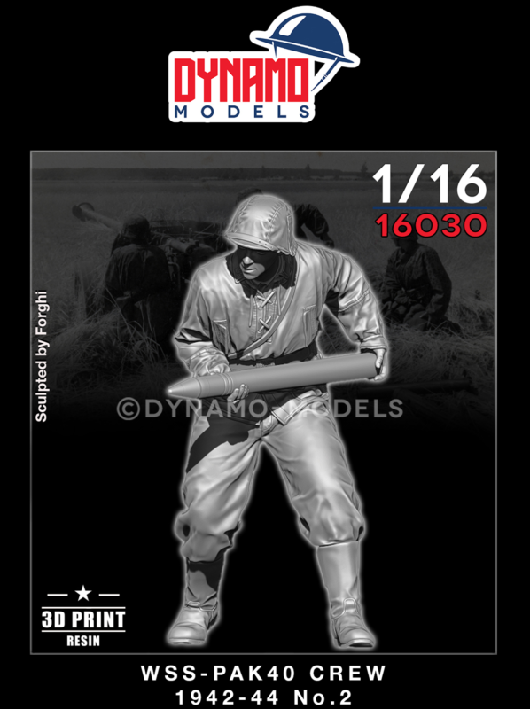 1/16 wss pak40 crew 1942-44 no.2 resin figure by dynamo models