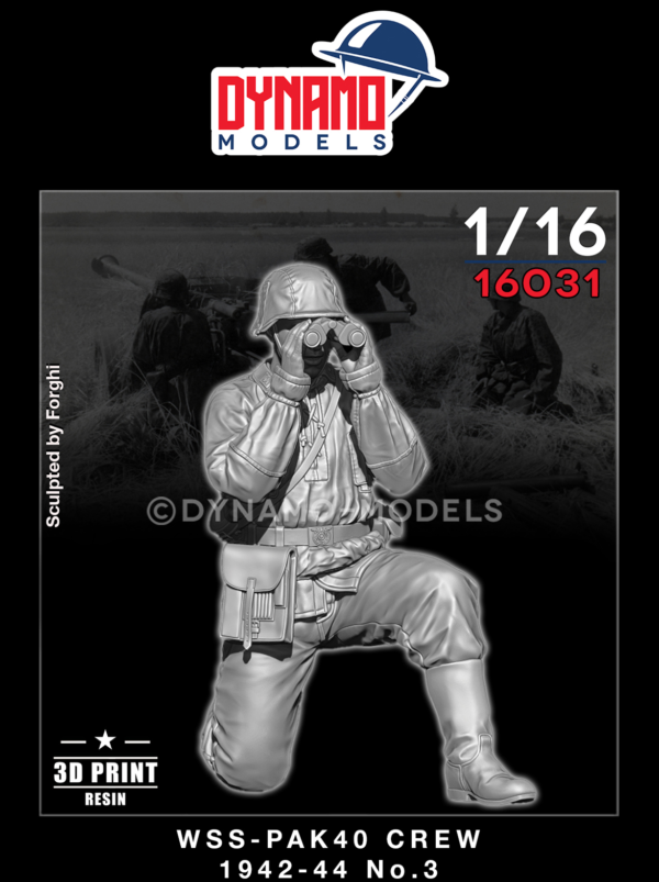 1/16 wss pak40 crew 1942-44 no.3 resin figure by dynamo models